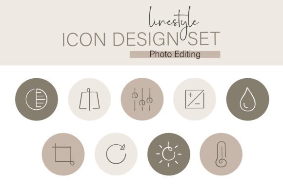 Download Linestyle Icon Design Set Photo Editing - Photo editing Collection