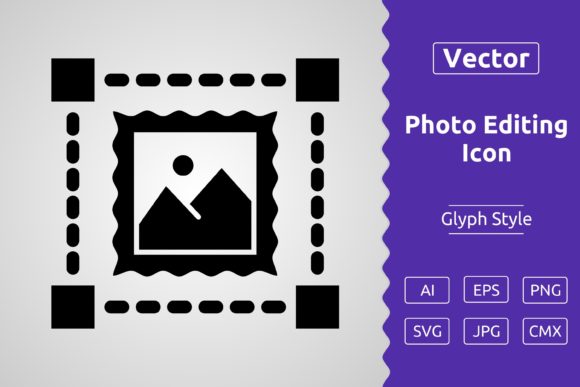 Download Vector Photo Editing Glyph Icon - Photo editing Collection